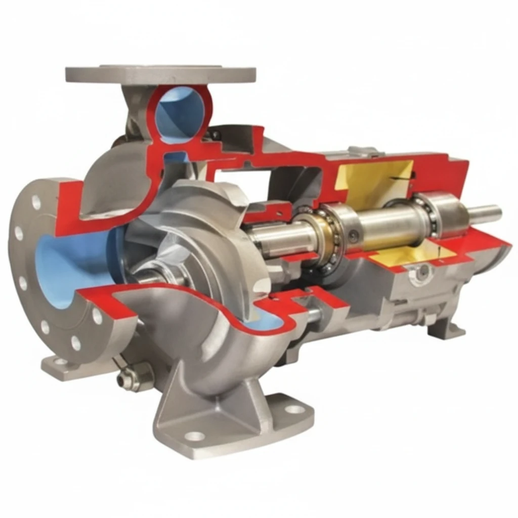 پمپ گریز از مرکز صنعتی برش‌خورده برای خطوط نفت و گاز | مشهدپمپ